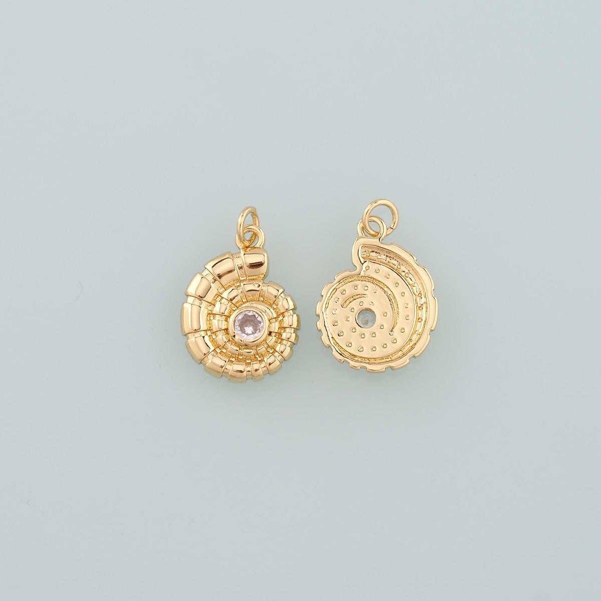 18K Gold Filled Shell Charm Pendant for Jewelry Making