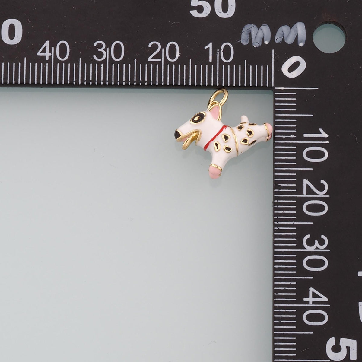 Gold Dog Charms,18K Gold Filled Dog Pendant,Enamel Dog Charm Bracelet Necklace for DIY Jewelry Making Supply