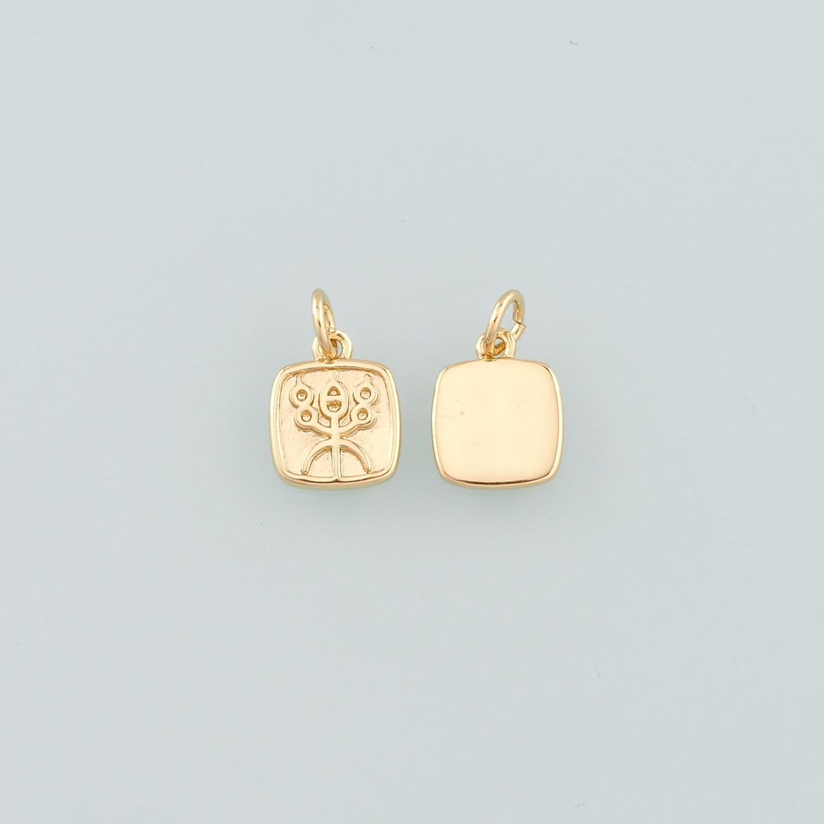 Gold Lotus Charms,18K Gold Filled Lotus Pendant,Dainty Lotus Charm Bracelet Necklace for DIY Jewelry Making Supply