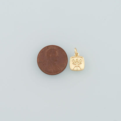 Gold Lotus Charms,18K Gold Filled Lotus Pendant,Dainty Lotus Charm Bracelet Necklace for DIY Jewelry Making Supply