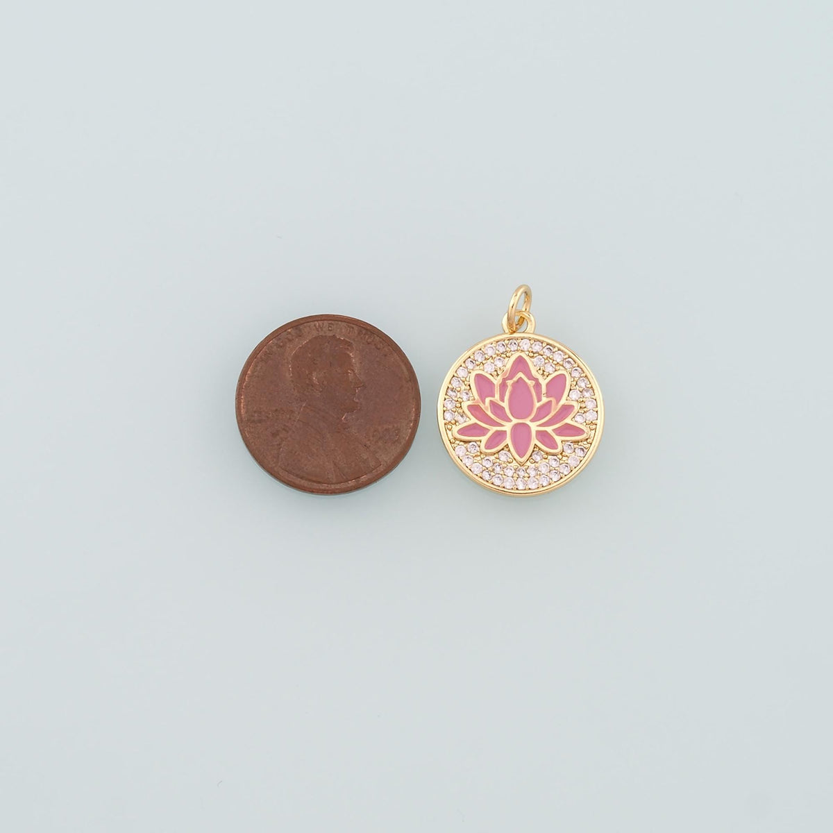 18K Gold Filled Hand Enamel Charm Pendant for Jewelry Making