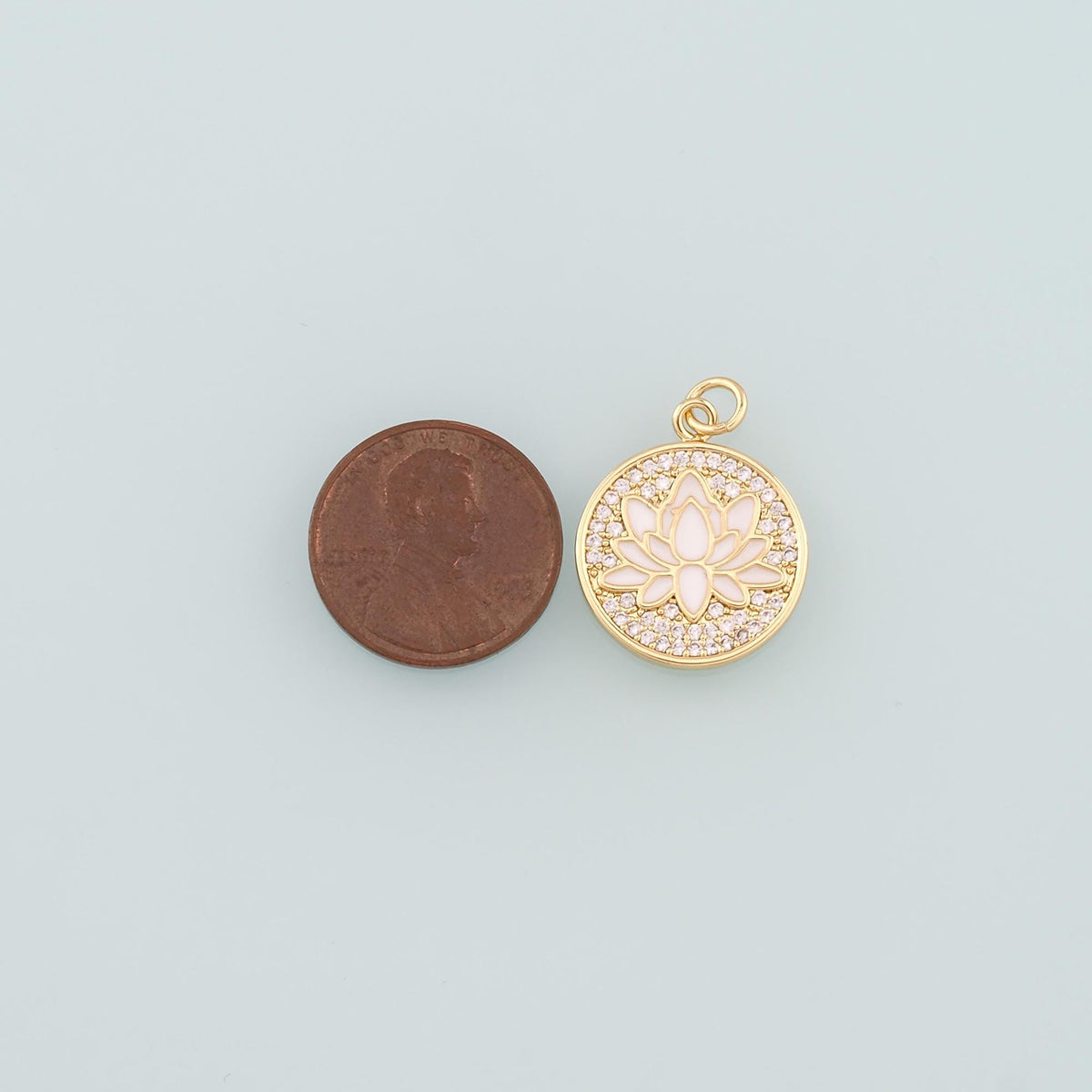18K Gold Filled Hand Enamel Charm Pendant for Jewelry Making