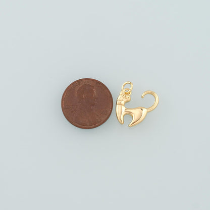 Gold Cat Charms,18K Gold Filled Cat Pendant,Cute Cat Charm Bracelet Necklace for DIY Jewelry Making Supply