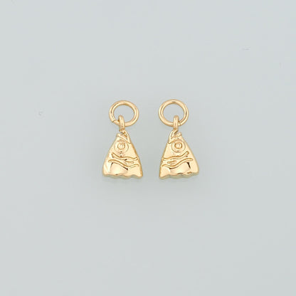 Gold Fish Charms,18K Gold Filled Fish Head Pendant,Dainty Fish Charm Bracelet Necklace for DIY Jewelry Making Supply