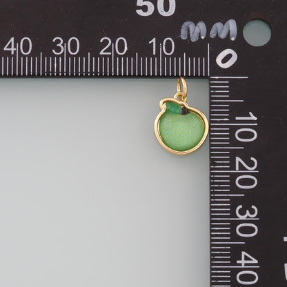 18K Gold Filled Hand Enamel Charm Pendant for Jewelry Making