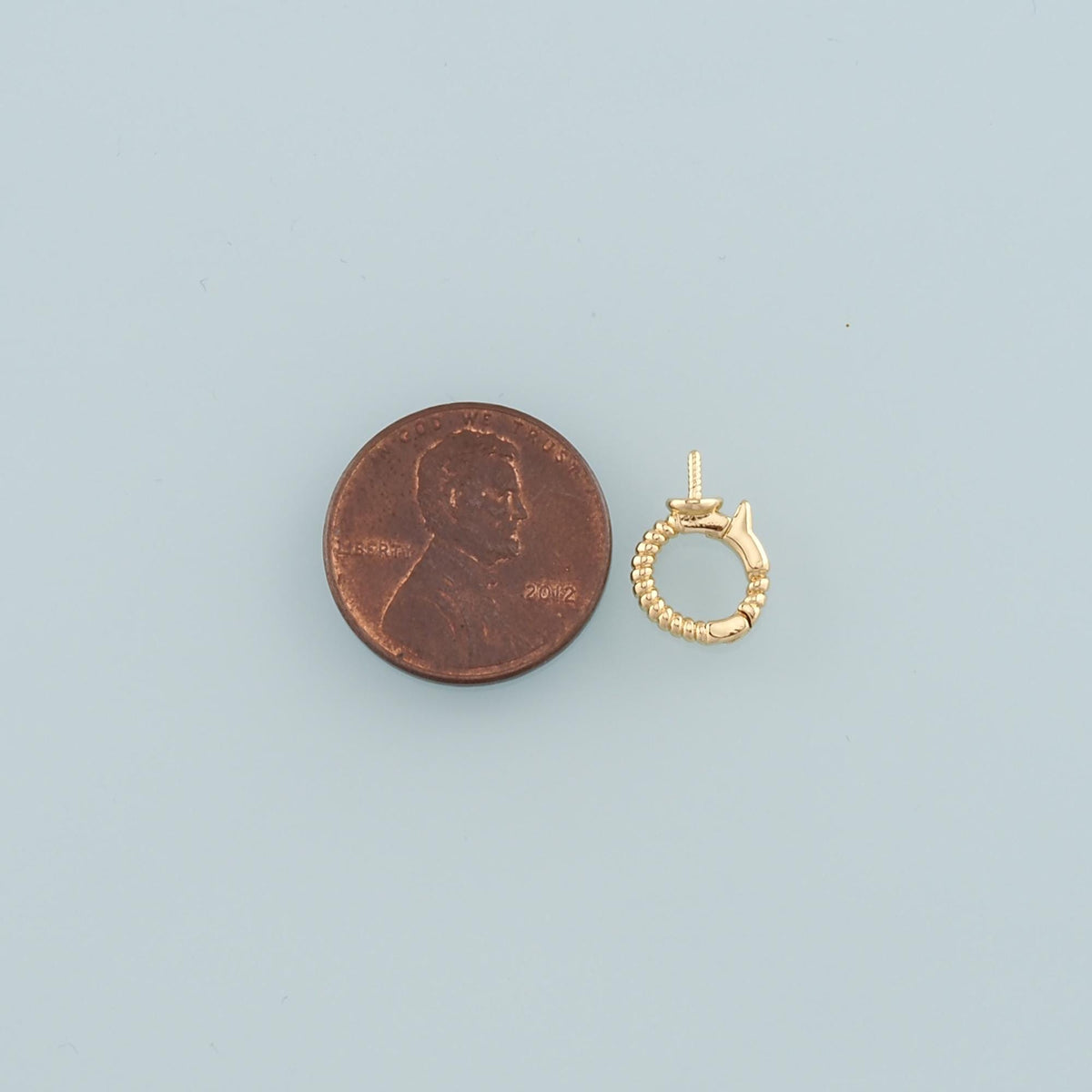 18K Gold Filled Round Snap Clasp,Carabiner Lock Connector,Spring Push Gate for DIY Jewelry Clasp Finding Necklace Bracelet
