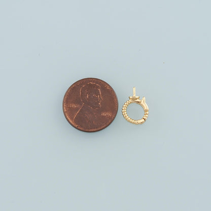 18K Gold Filled Round Snap Clasp,Carabiner Lock Connector,Spring Push Gate for DIY Jewelry Clasp Finding Necklace Bracelet