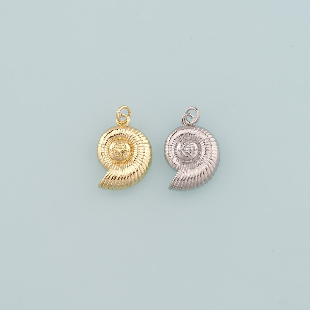 Gold Conch Charms,18K Gold Filled Conch Pendant,Conch Shell Charm Bracelet Necklace for DIY Jewelry Making Supply