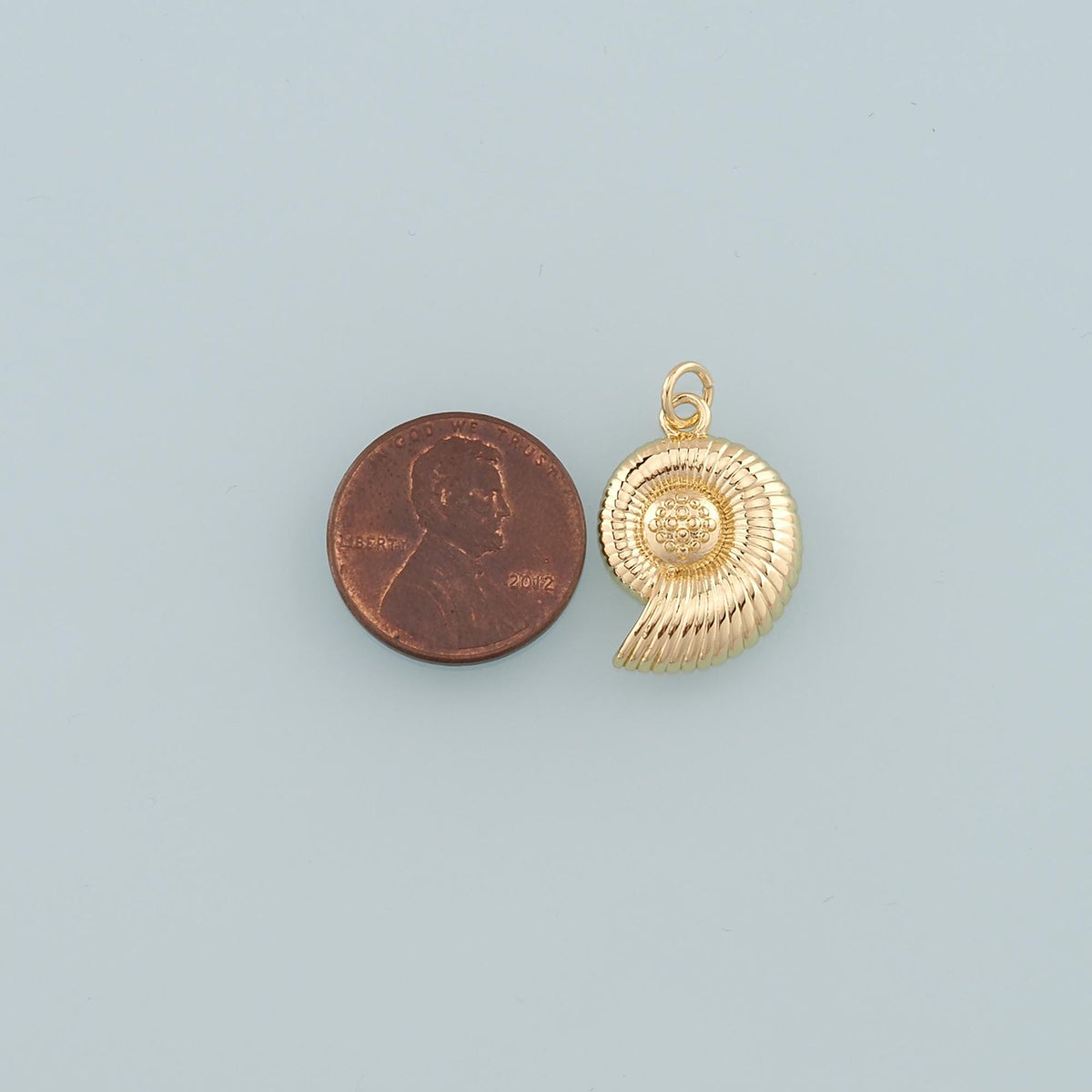 Gold Conch Charms,18K Gold Filled Conch Pendant,Conch Shell Charm Bracelet Necklace for DIY Jewelry Making Supply