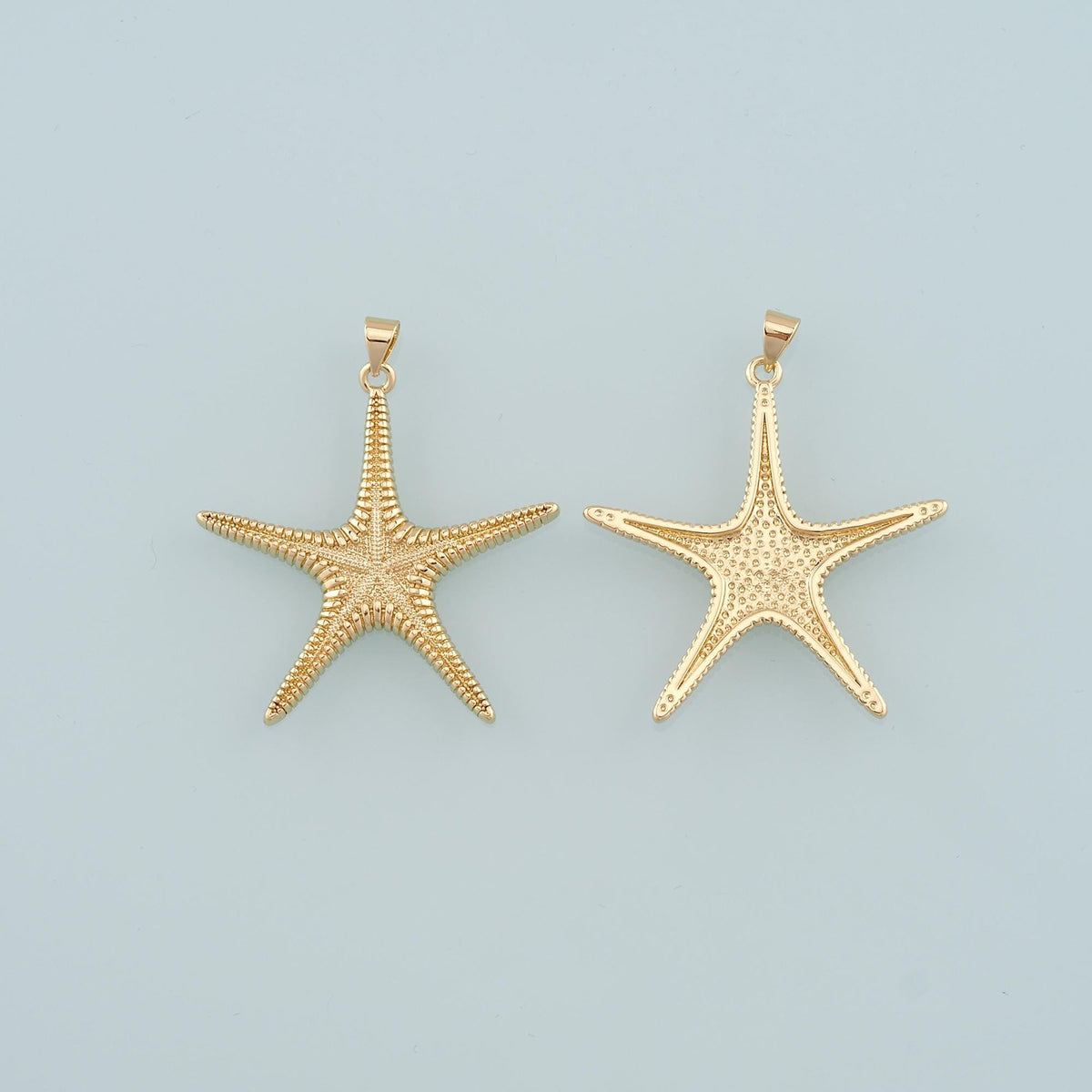 Gold Starfish Charms,18K Gold Filled Sea star Pendant,Starfish Charm Bracelet Necklace for DIY Jewelry Making Supply