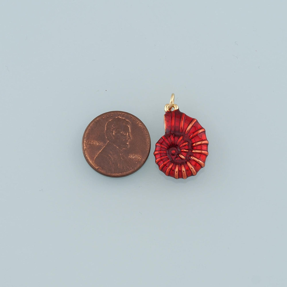 18K Gold Filled Shell Enamel Charm Pendant for Jewelry Making