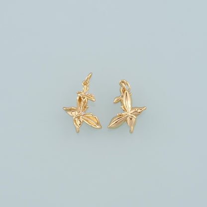 Gold Butterfly Charms,18K Gold Filled Butterfly Pendant,CZ Micro Pave Butterfly Charm Bracelet Necklace for DIY Jewelry Makin