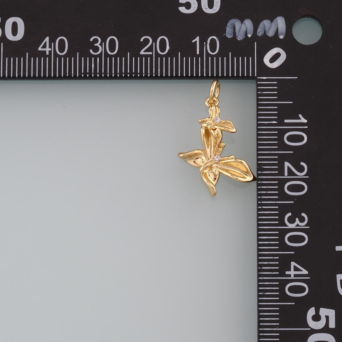 Gold Butterfly Charms,18K Gold Filled Butterfly Pendant,CZ Micro Pave Butterfly Charm Bracelet Necklace for DIY Jewelry Makin