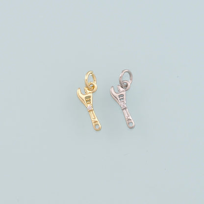18K Gold Filled Hand CZ Charm Pendant for Jewelry Making