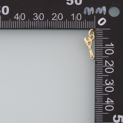 18K Gold Filled Hand CZ Charm Pendant for Jewelry Making
