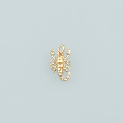 18K Gold Filled Scorpion Pendant,Dainty Scorpion Charm Bracelet Necklace for DIY Jewelry Making Supply