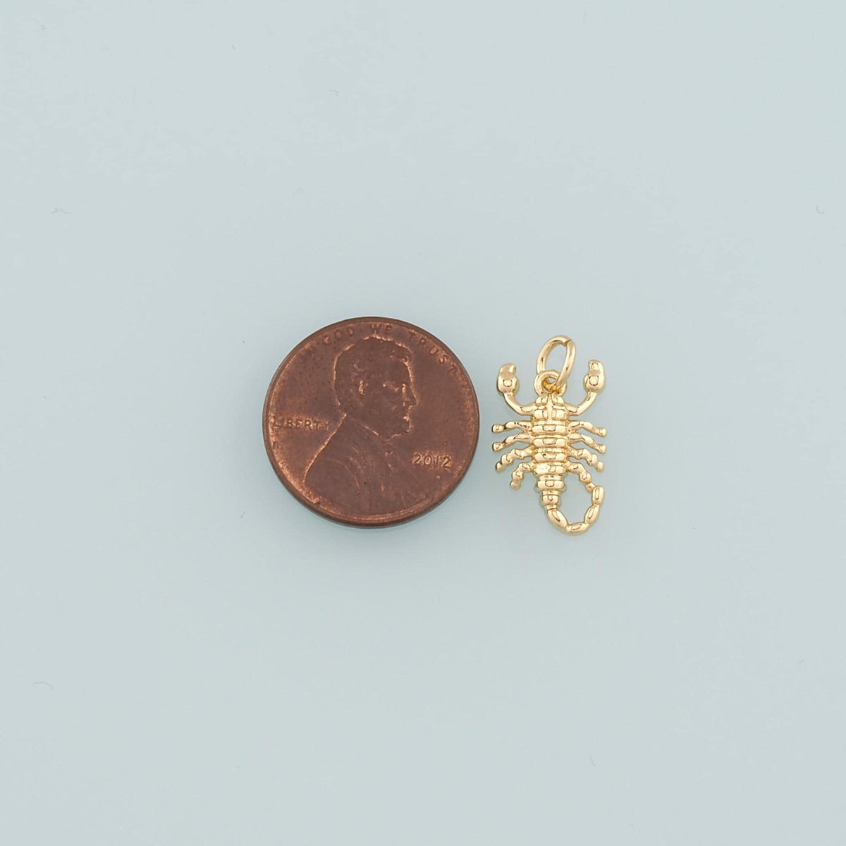 18K Gold Filled Scorpion Pendant,Dainty Scorpion Charm Bracelet Necklace for DIY Jewelry Making Supply