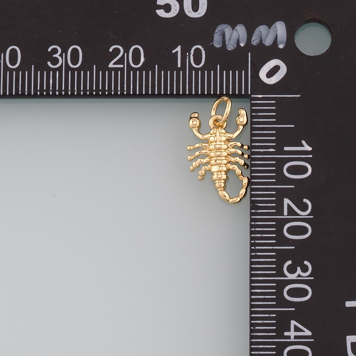 18K Gold Filled Scorpion Pendant,Dainty Scorpion Charm Bracelet Necklace for DIY Jewelry Making Supply