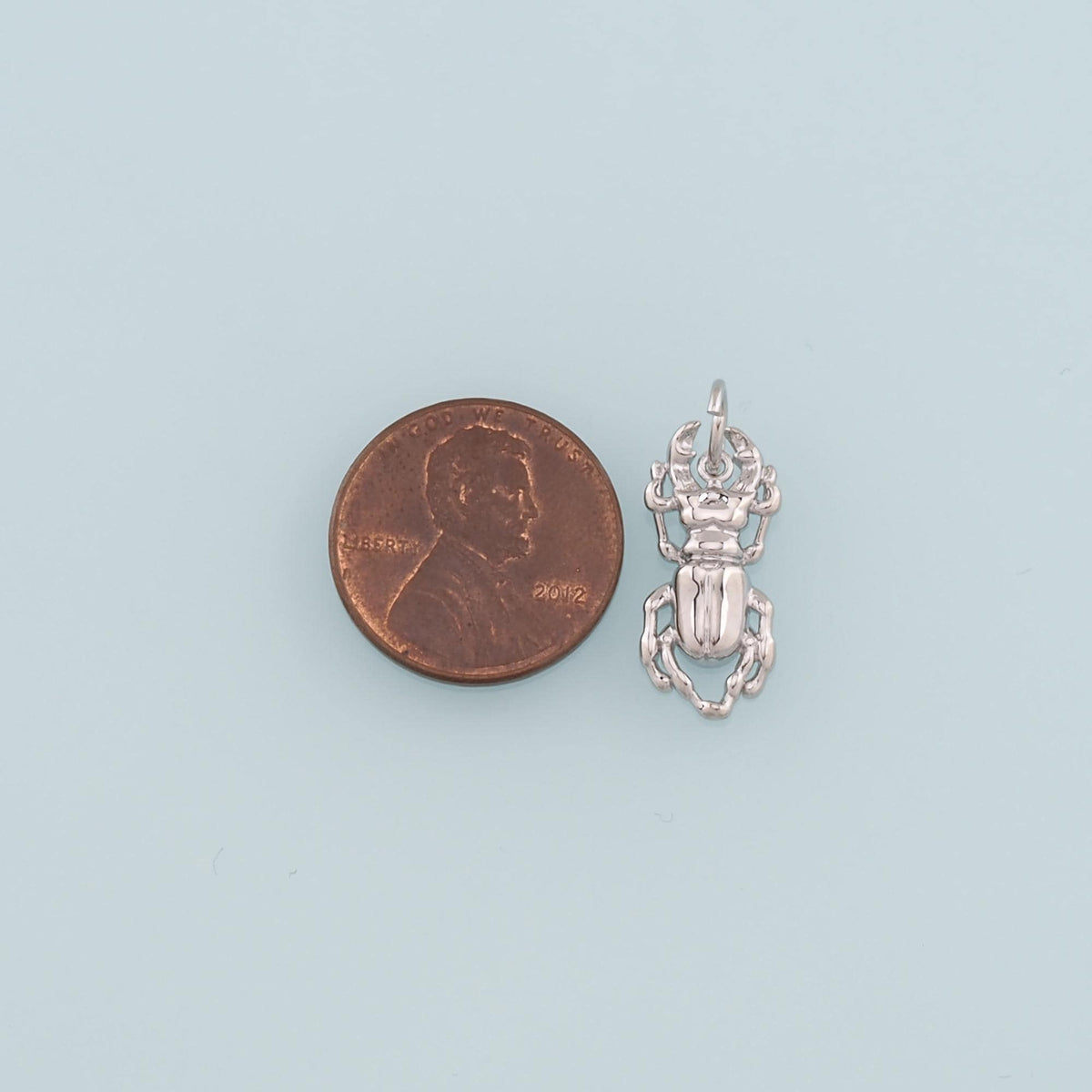 Gold Beetle Charms,18K Gold Filled Beetle Pendant,Insect Charm Bracelet Necklace for DIY Jewelry Making Supply