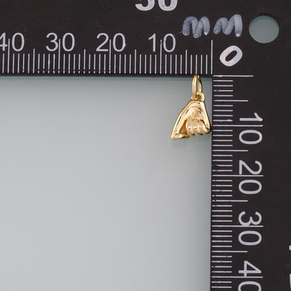 18K Gold Filled Hand Charm Pendant for Jewelry Making