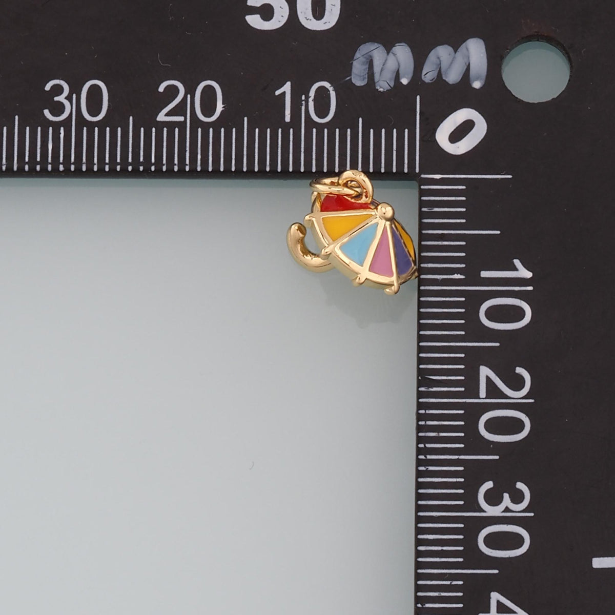18K Gold Filled Enamel Charm Pendant for Jewelry Making