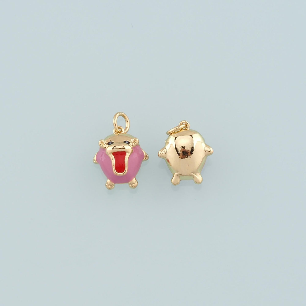 18K Gold Filled Hand Enamel Charm Pendant for Jewelry Making