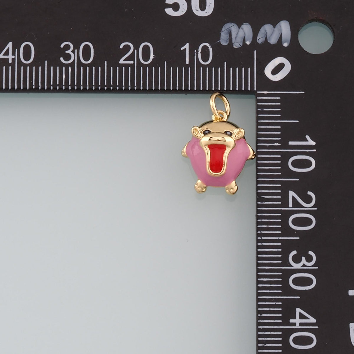 18K Gold Filled Hand Enamel Charm Pendant for Jewelry Making
