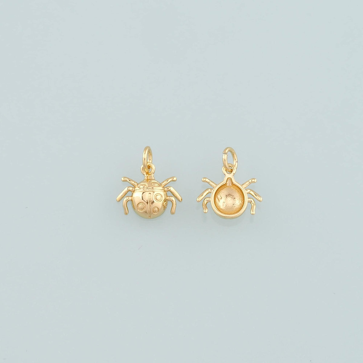 18K Gold Filled Spider Pendant,Dainty Spider Charm Bracelet Necklace for DIY Jewelry Making Supply