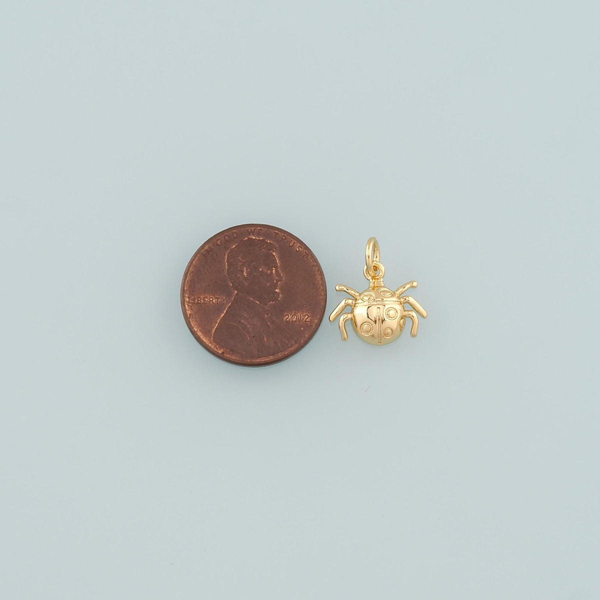 18K Gold Filled Spider Pendant,Dainty Spider Charm Bracelet Necklace for DIY Jewelry Making Supply