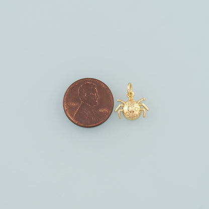 18K Gold Filled Spider Pendant,Dainty Spider Charm Bracelet Necklace for DIY Jewelry Making Supply