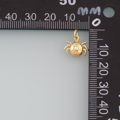 18K Gold Filled Spider Pendant,Dainty Spider Charm Bracelet Necklace for DIY Jewelry Making Supply