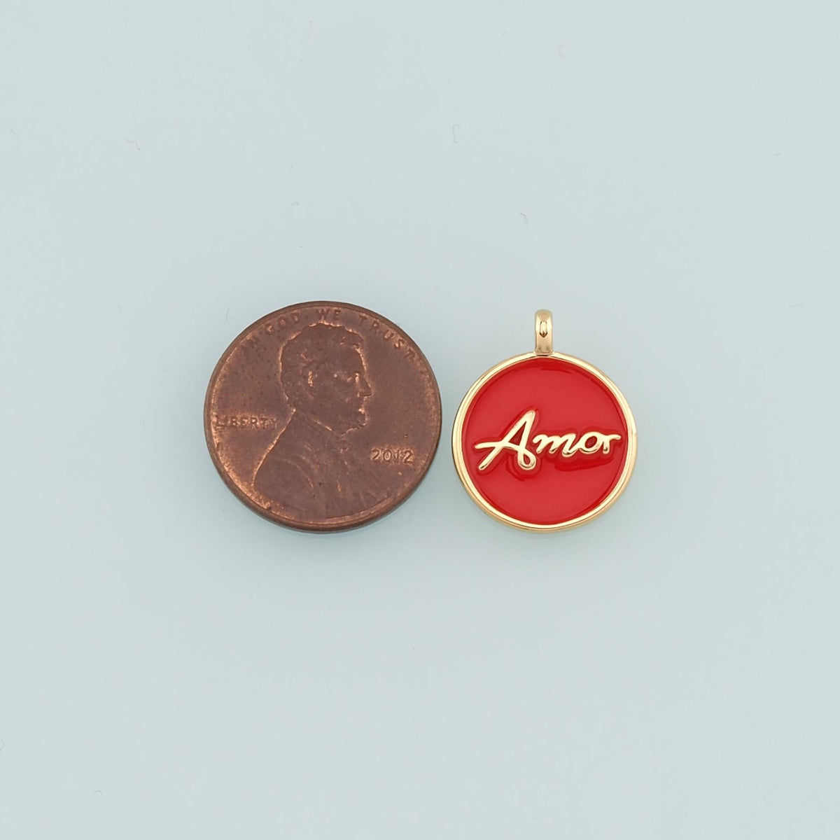 18K Gold Filled Enamel Charm Pendant for Jewelry Making