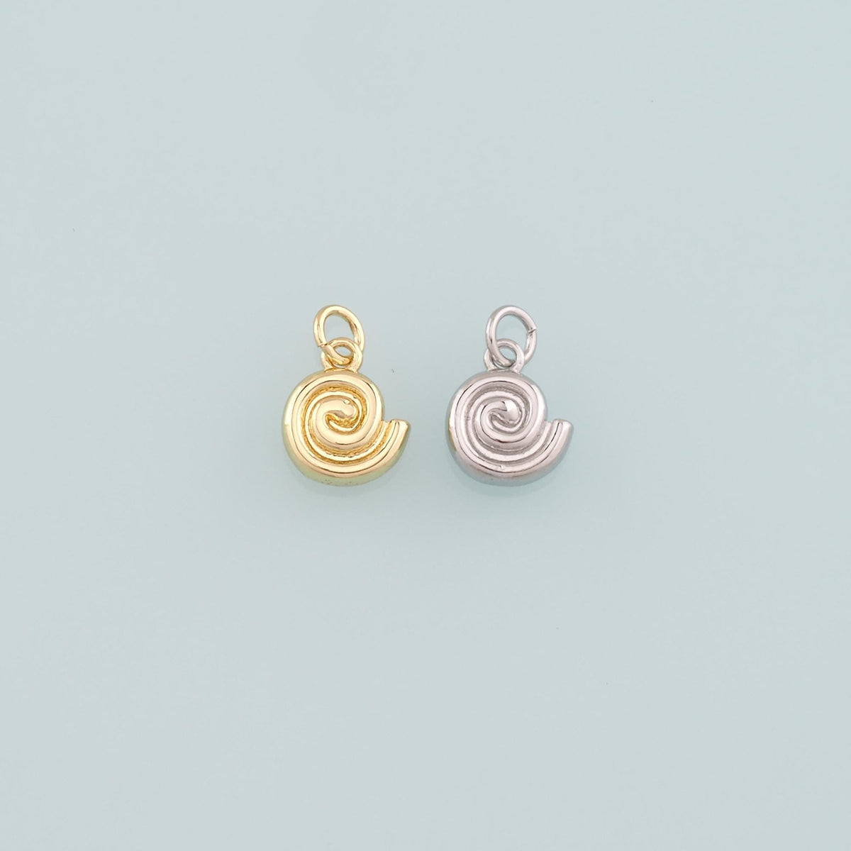 Gold Conch Charms,18K Gold Filled Conch Pendant,Conch Shell Charm Bracelet Necklace for DIY Jewelry Making Supply