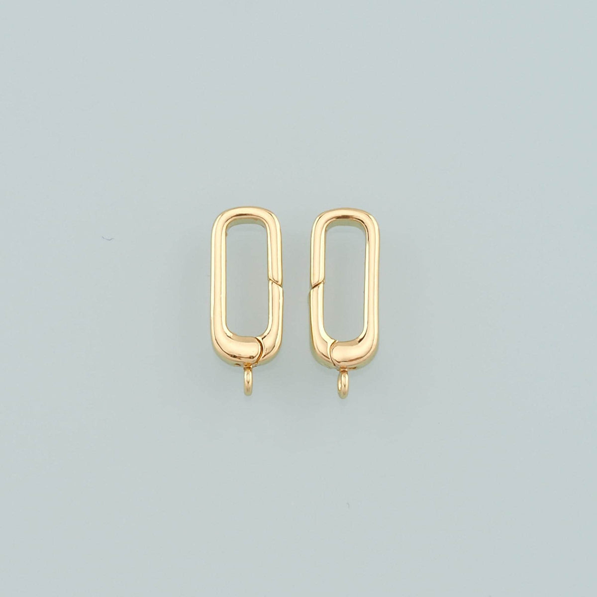 18K Gold Filled Oval Clasp for Jewelry Making