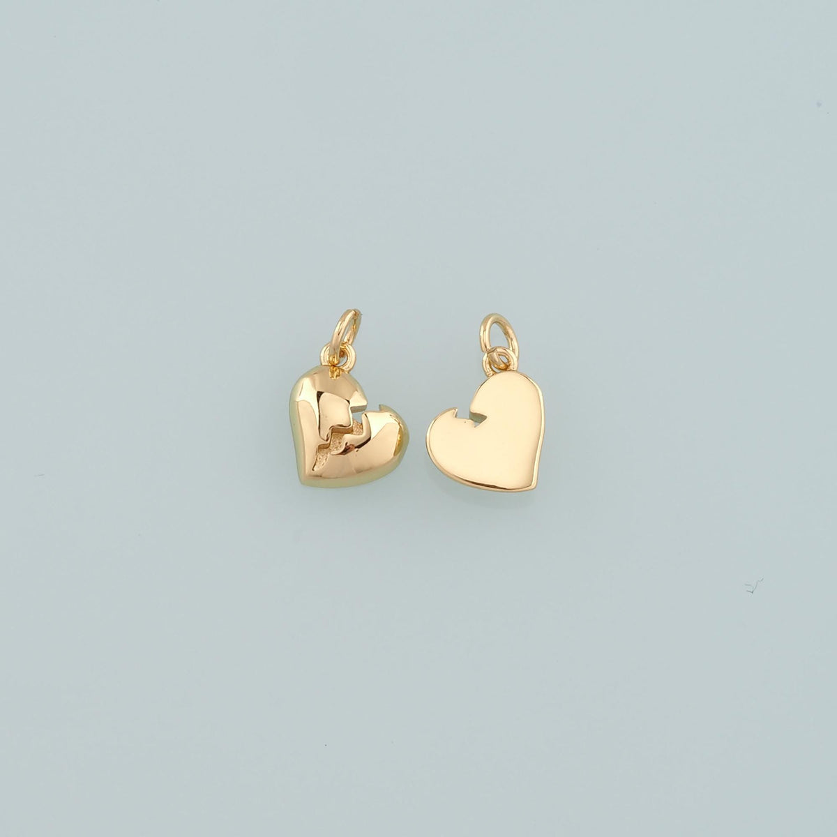 18K Gold Filled Heart Charm Pendant for Jewelry Making