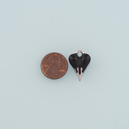 18K Gold Filled Heart Enamel Charm Pendant for Jewelry Making
