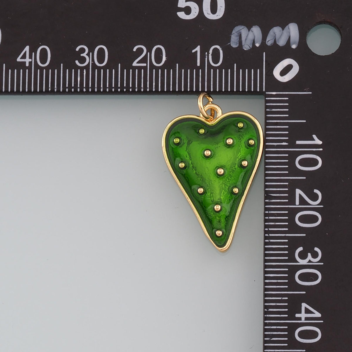 Gold Heart Charms,18K Gold Filled Heart Pendant,Enamel Heart Charm Bracelet Necklace for DIY Jewelry Making Supply