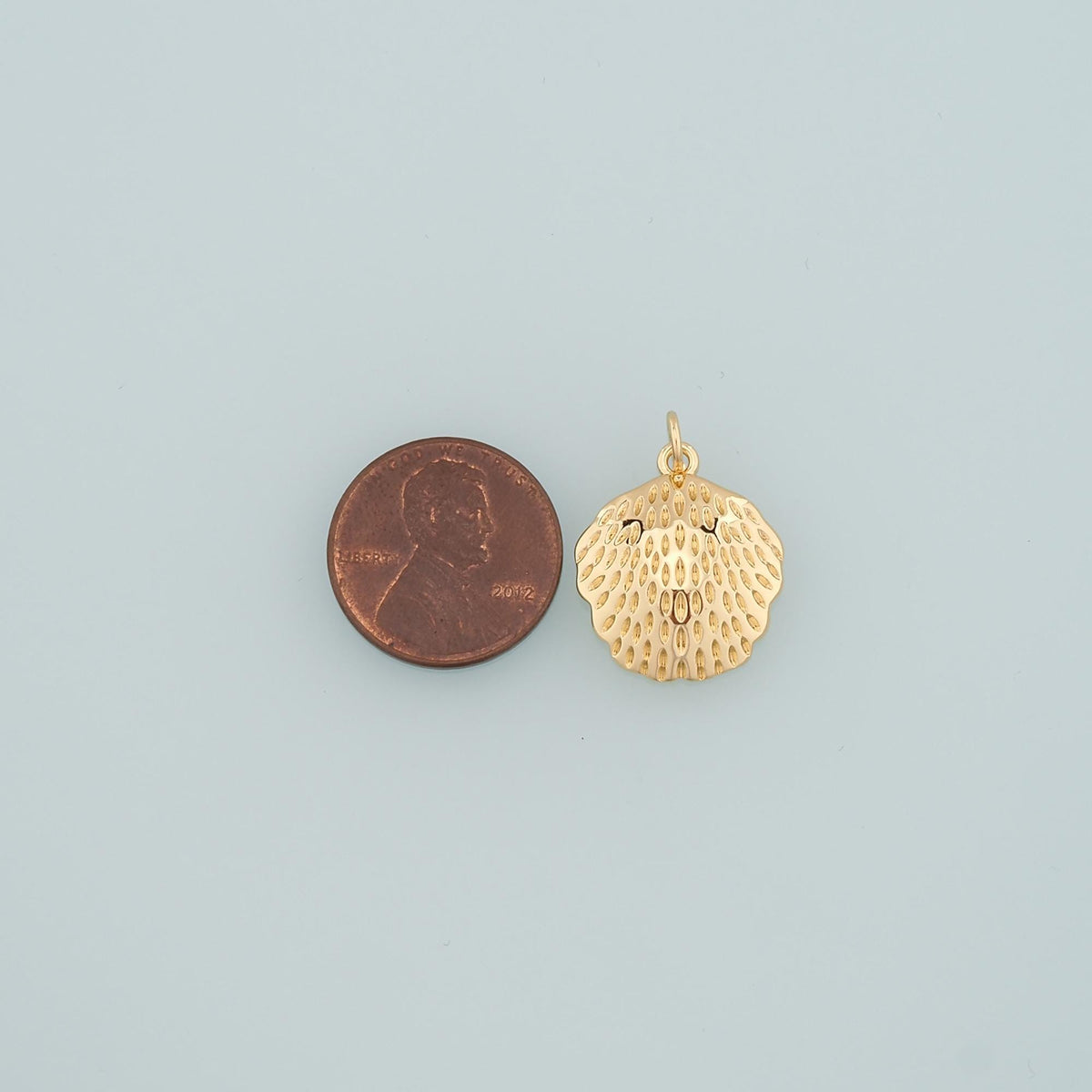 18K Gold Filled Shell Charm Pendant for Jewelry Making