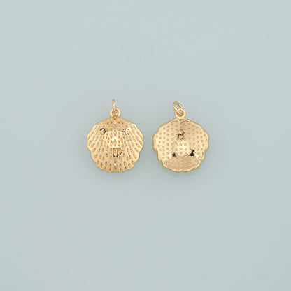 18K Gold Filled Shell Charm Pendant for Jewelry Making