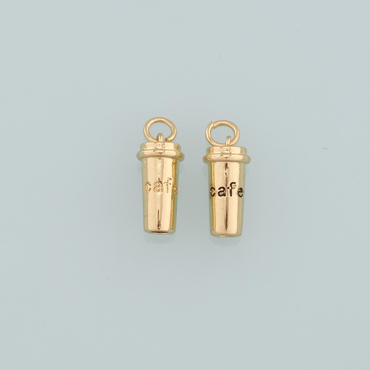 Gold Cup Charms,18K Gold Filled Coffee Cup Pendant,Cup Charm Bracelet Necklace for DIY Jewelry Making Supply