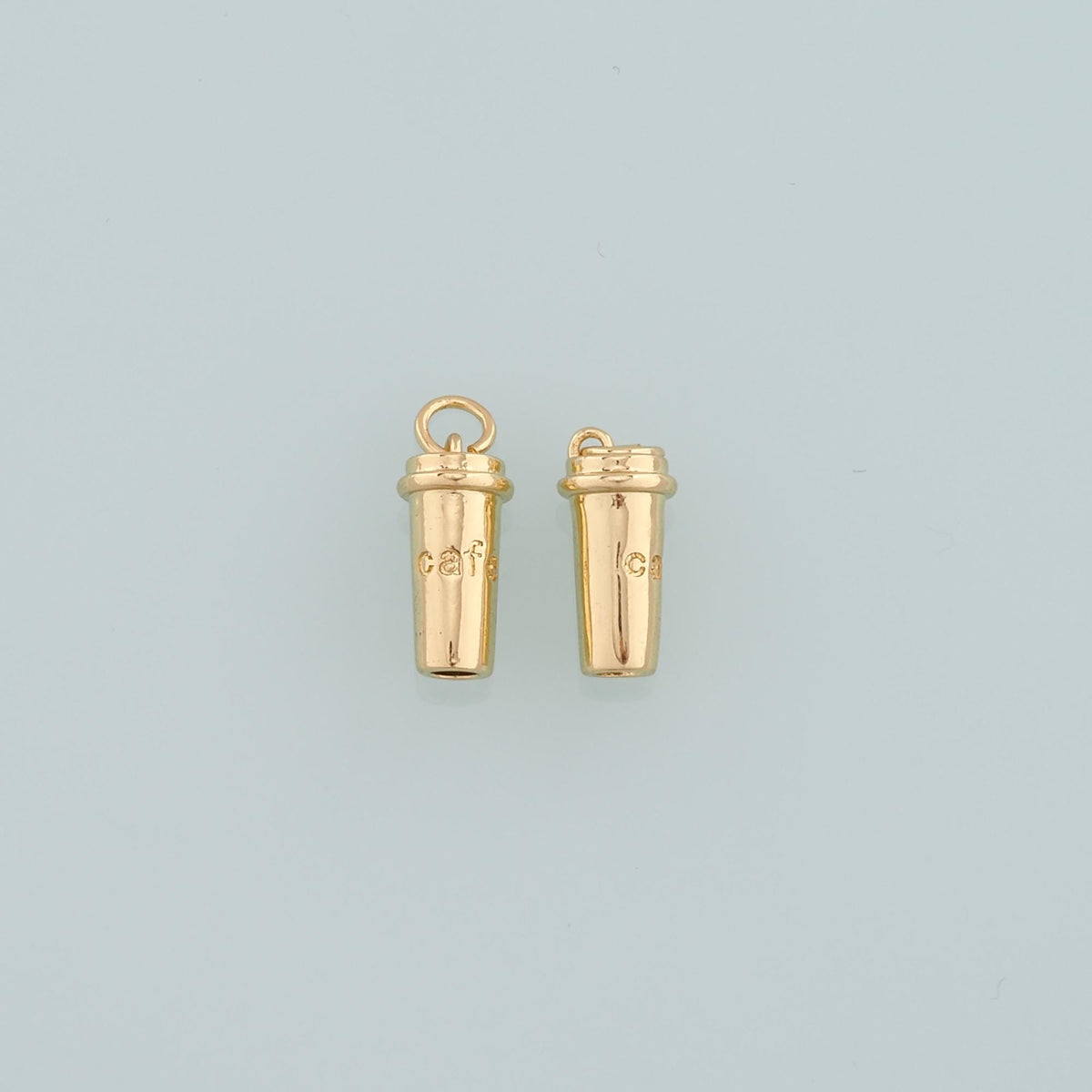 Gold Cup Charms,18K Gold Filled Coffee Cup Pendant,Cup Charm Bracelet Necklace for DIY Jewelry Making Supply