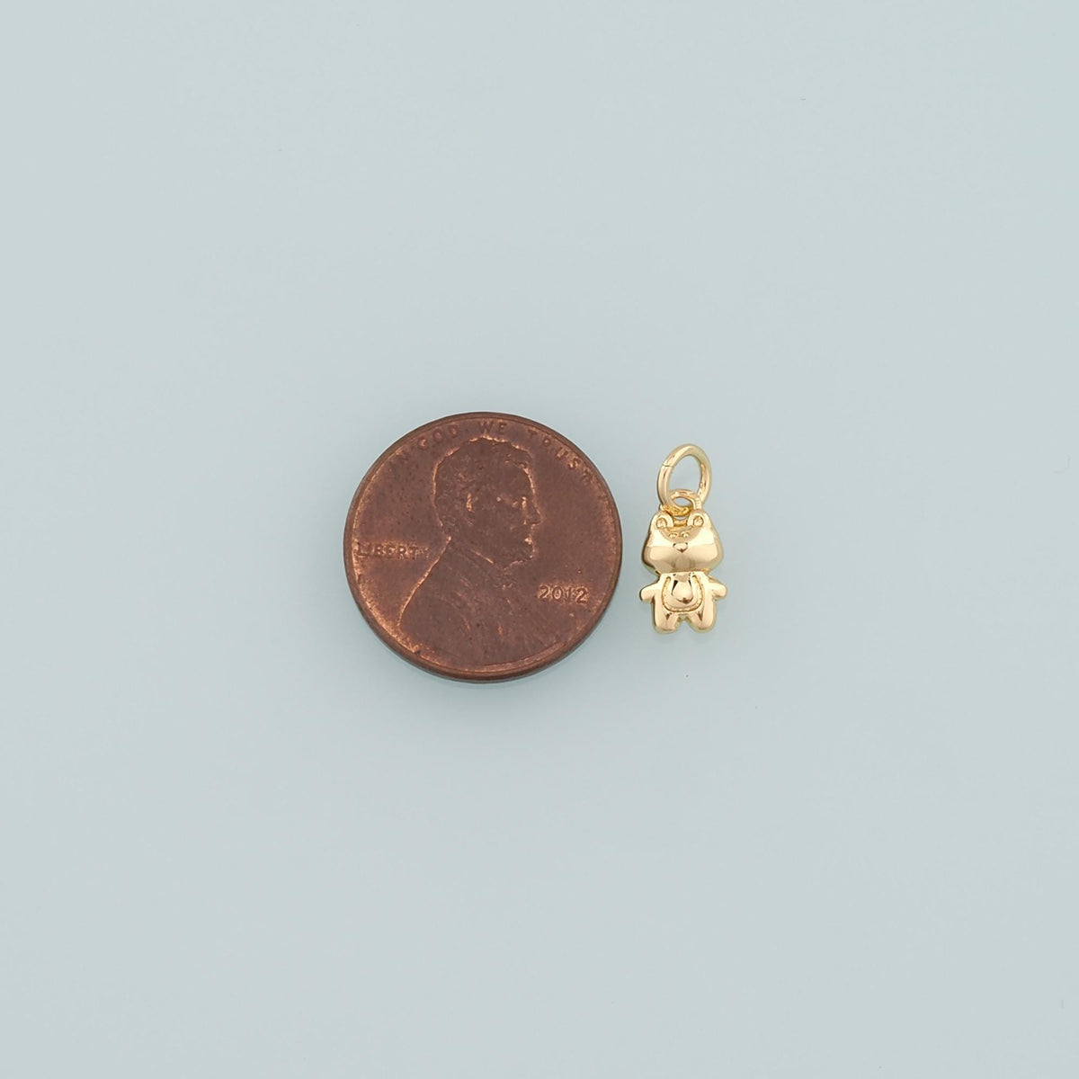 Gold Animal Charms,18K Gold Filled Frog Pendant,Frog Charm Bracelet Necklace for DIY Jewelry Making Supply