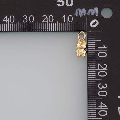 Gold Animal Charms,18K Gold Filled Frog Pendant,Frog Charm Bracelet Necklace for DIY Jewelry Making Supply