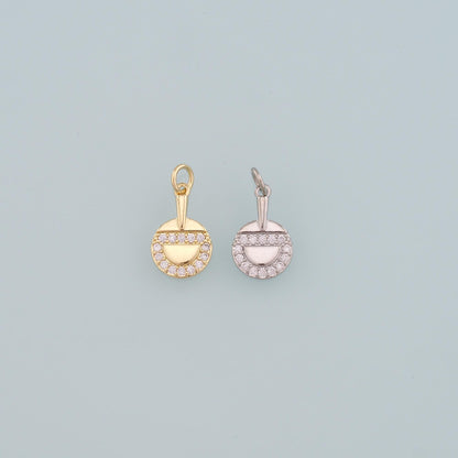 18K Gold Filled Hand CZ Charm Pendant for Jewelry Making