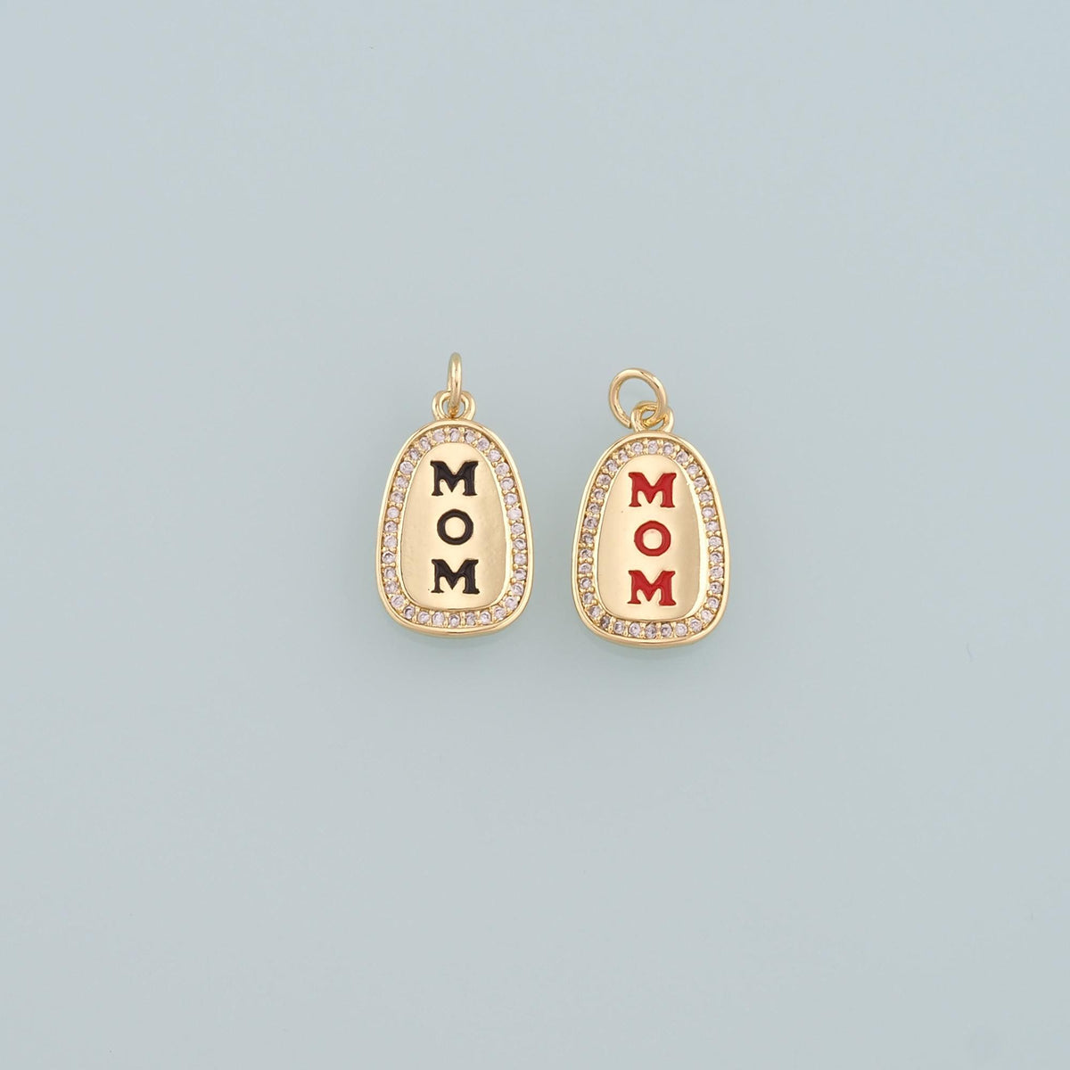 18K Gold Filled Hand Enamel Charm Pendant for Jewelry Making