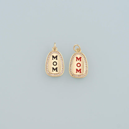 18K Gold Filled Hand Enamel Charm Pendant for Jewelry Making