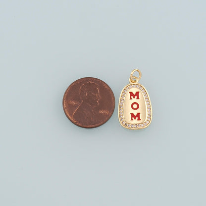 18K Gold Filled Hand Enamel Charm Pendant for Jewelry Making