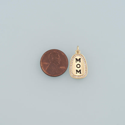 18K Gold Filled Hand Enamel Charm Pendant for Jewelry Making