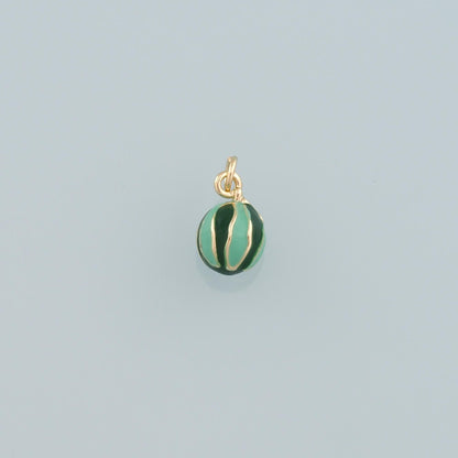 18K Gold Filled Hand Enamel Charm Pendant for Jewelry Making