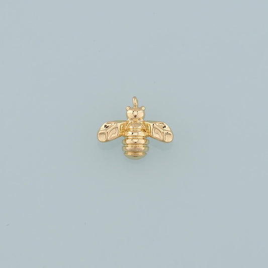 Gold Insect Charms,18K Gold Filled Bee Pendant,Dainty Bee Charm Bracelet Necklace for DIY Jewelry Making Supply